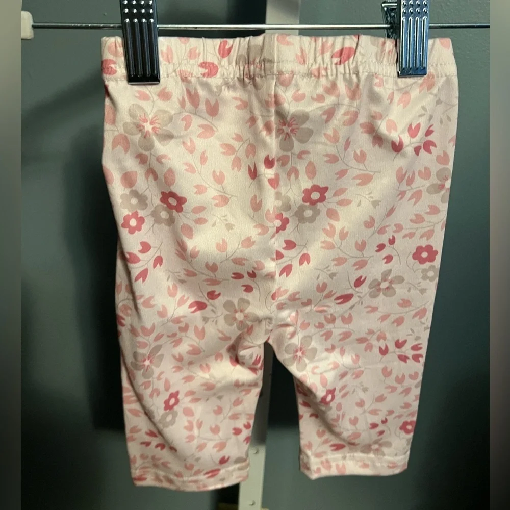Pete and Lucy Pink Leopard Ruffle Tank Top and Floral Capris NWT 6-12 months